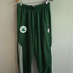 Adidas Boston Celtic official Warm Up Terry Cloth track pants Green Medium Men's